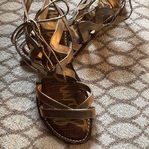 Sam Edelman Gemma Molten Golden Sandals Size 7 1/2